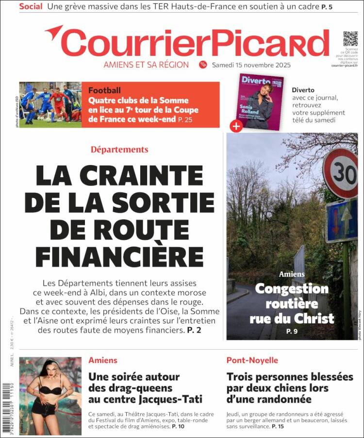 Portada de Courrier Picard (Francia)