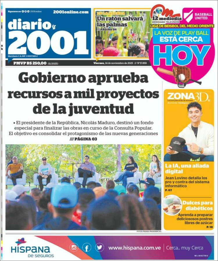 Portada de 2001 - Dosmiluno (Venezuela)