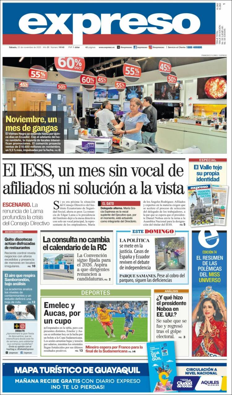 Portada de Expreso (Ecuador)