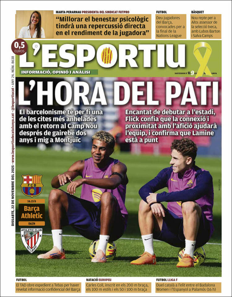 Portada de L'Esportiu (Espa&ntilde;a)