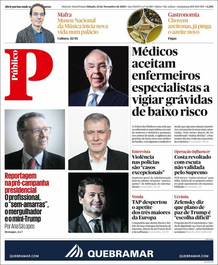 Portada de Público (Portugal)