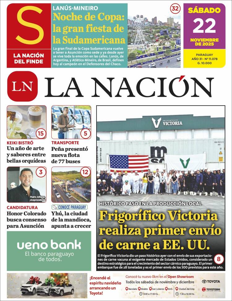 Portada de La Nación (Paraguay)