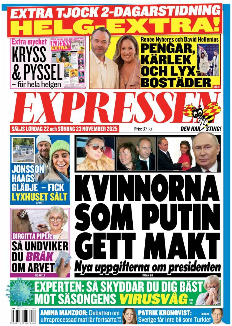 Portada de Expressen (Suecia)