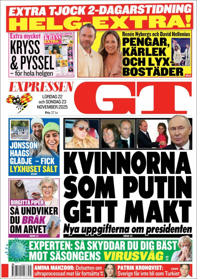 Portada de Göteborgstidningen (Suecia)