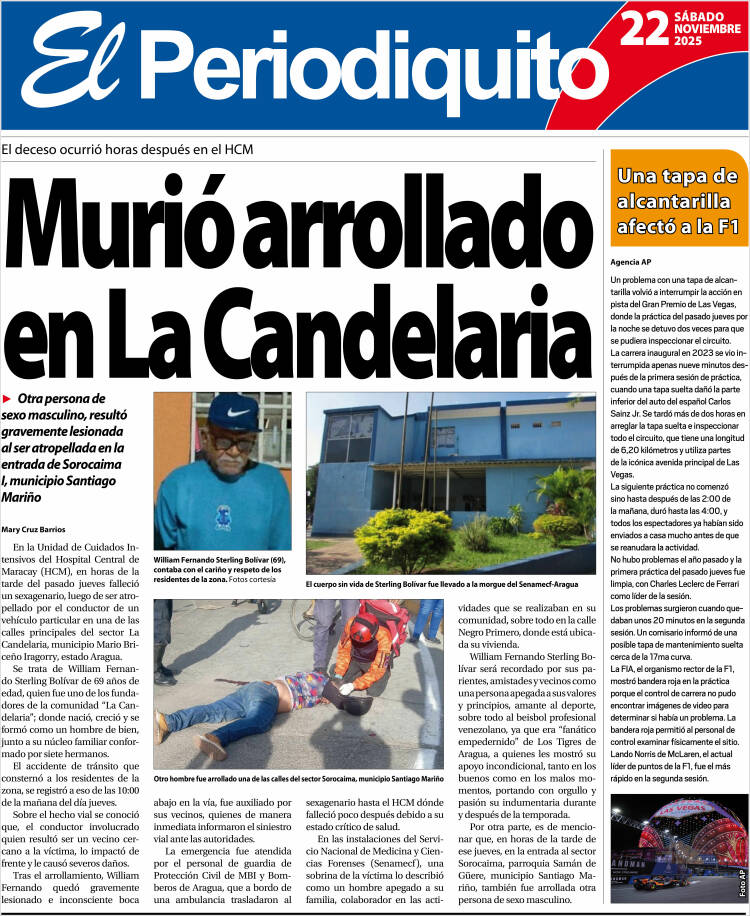 Portada de Periodiquito de Aragua (Venezuela)
