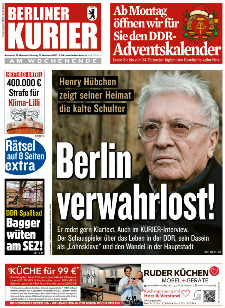 Portada de Berliner Kurier - Startseite BK (Alemania)