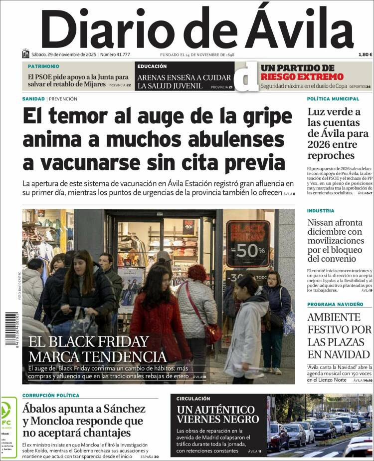Portada de Diario de Ávila (Espa&ntilde;a)