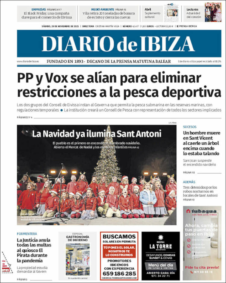 Portada de Diario de Ibiza (Espa&ntilde;a)