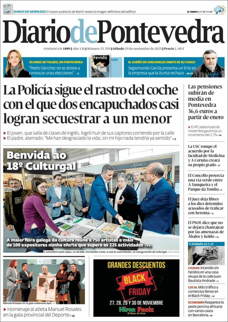 Portada de Diario de Pontevedra (Espa&ntilde;a)