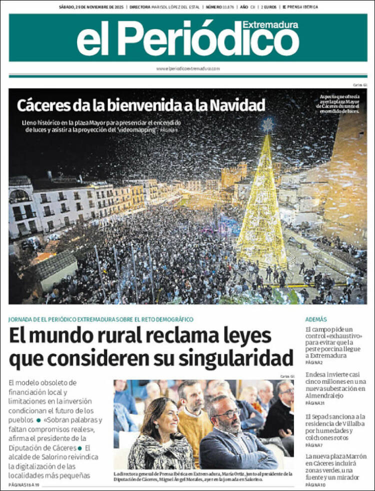 Portada de El Periódico de Extremadura (Espa&ntilde;a)