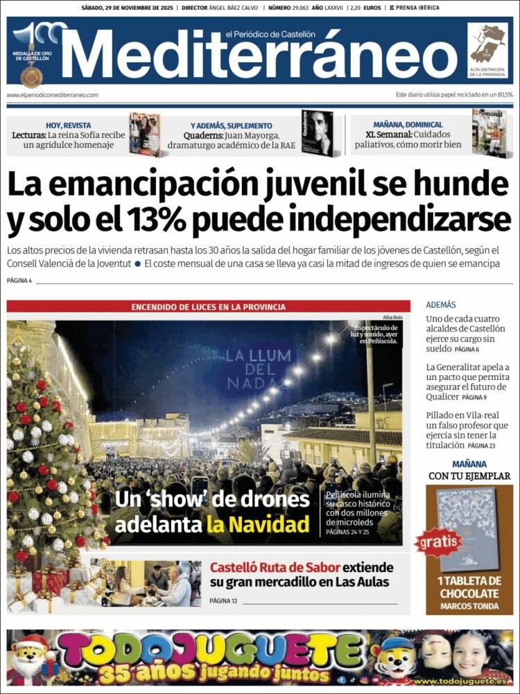 Portada de El Periódico Mediterraneo (Espa&ntilde;a)
