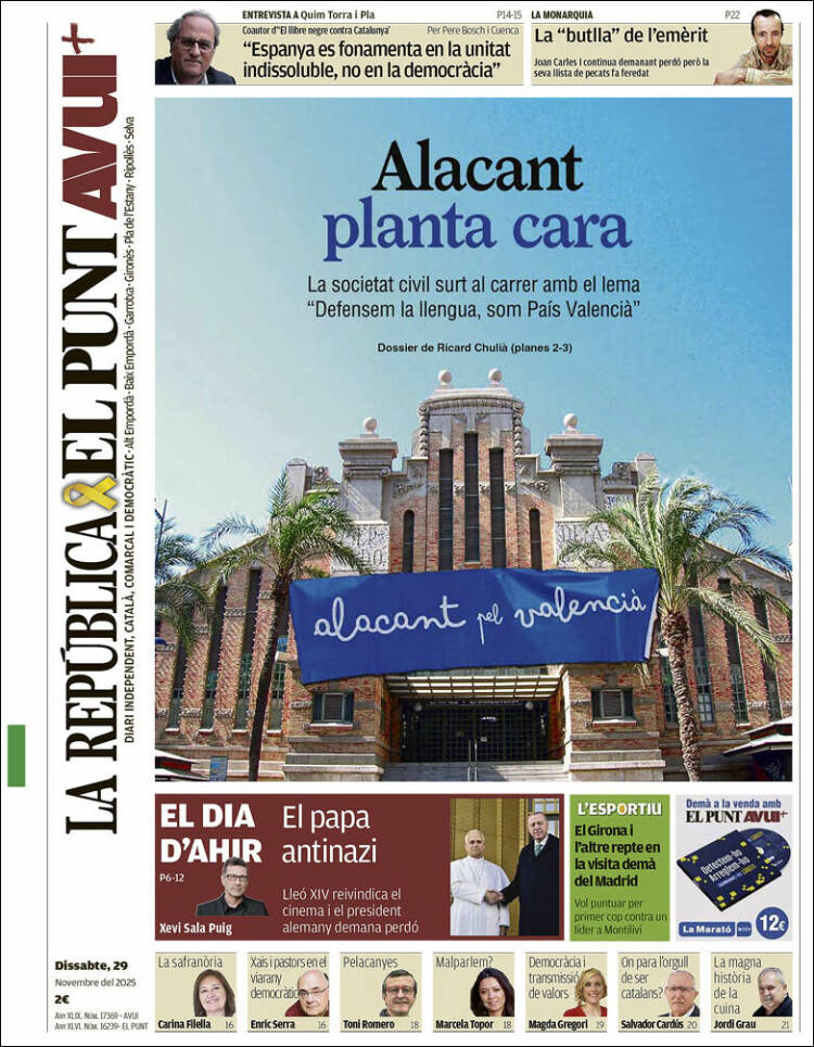Portada de El Punt Avui - Girona (Espa&ntilde;a)