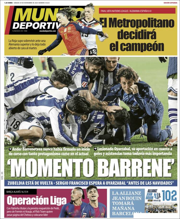 Portada de Mundo Deportivo Gipuzkoa (Espa&ntilde;a)