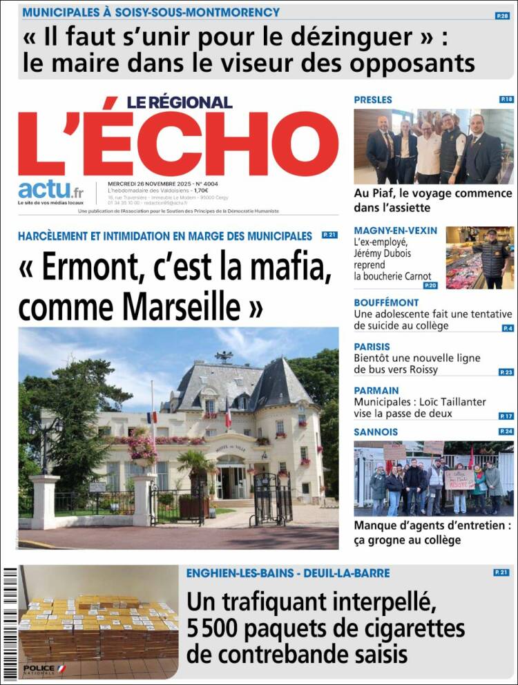 Portada de L'Echo de la Haute-Vienne (Francia)