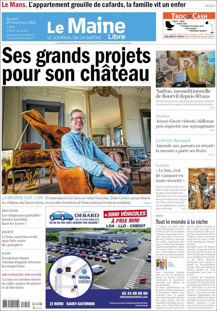 Portada de Le Maine Libre (Francia)