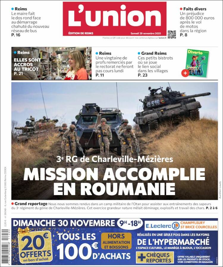 Portada de L'Union (Francia)