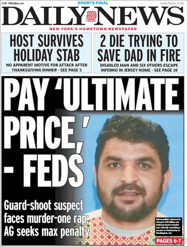 Portada de Daily News - New York (USA)