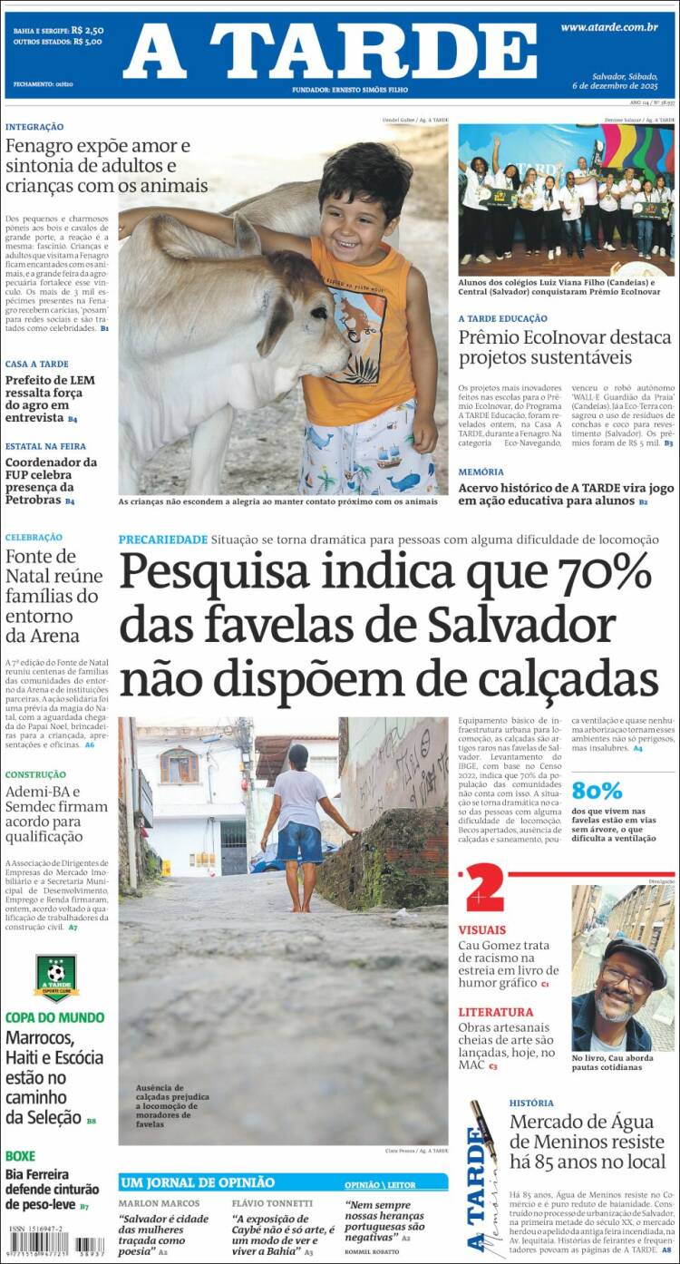 Portada de Diário A Tarde (Brasil)