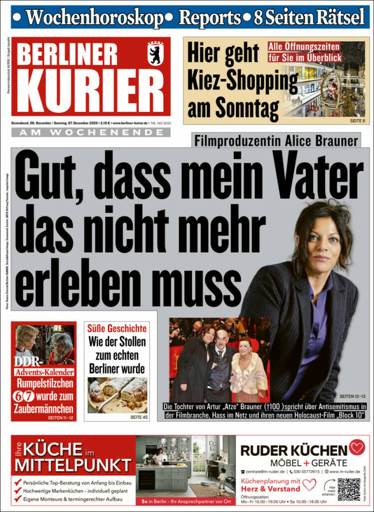 Portada de Berliner Kurier - Startseite BK (Alemania)