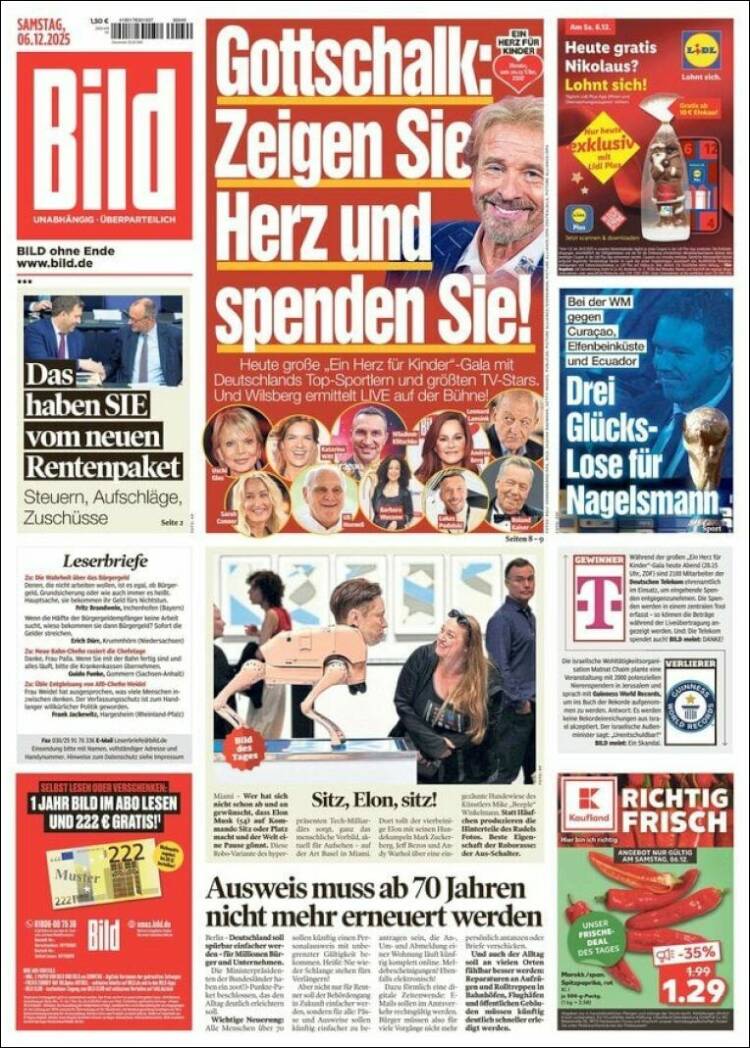 Portada de Bild (Alemania)
