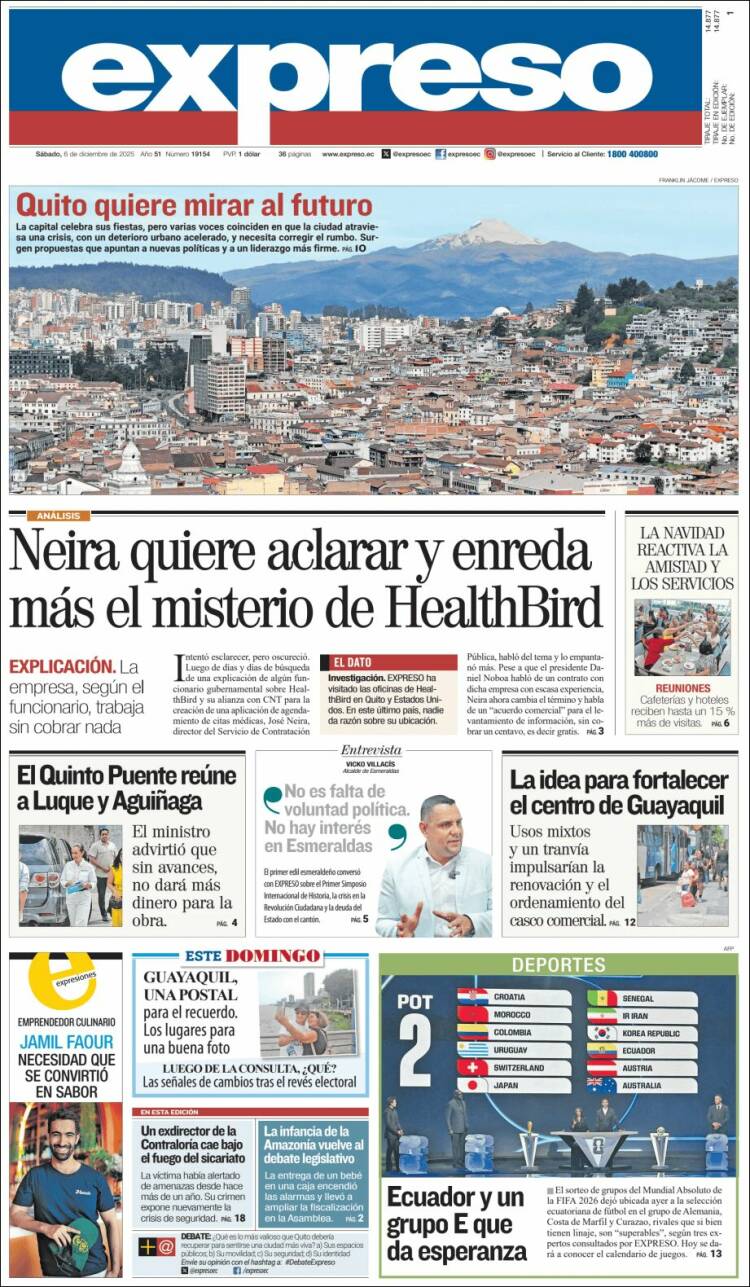 Portada de Expreso (Ecuador)