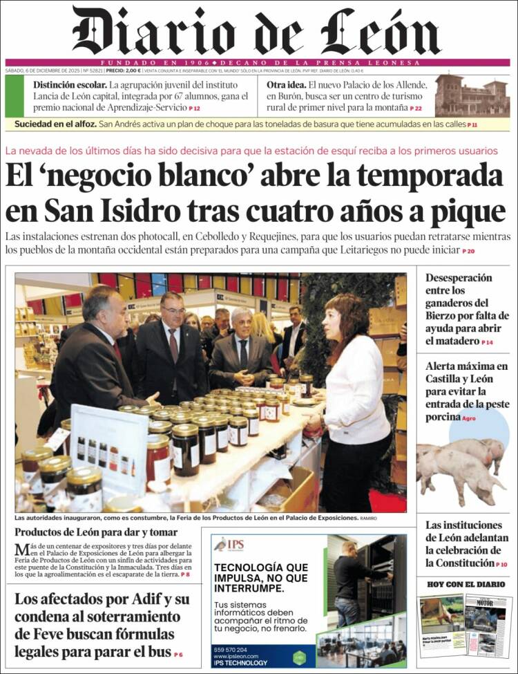 Portada de Diario de León (Espa&ntilde;a)