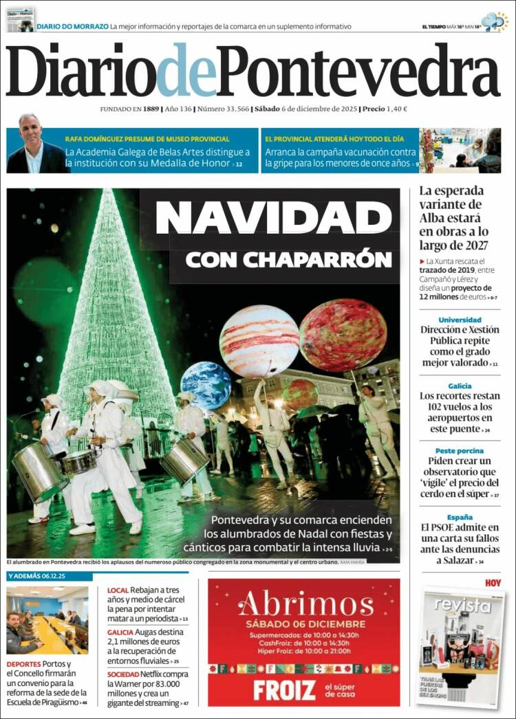 Portada de Diario de Pontevedra (Espa&ntilde;a)
