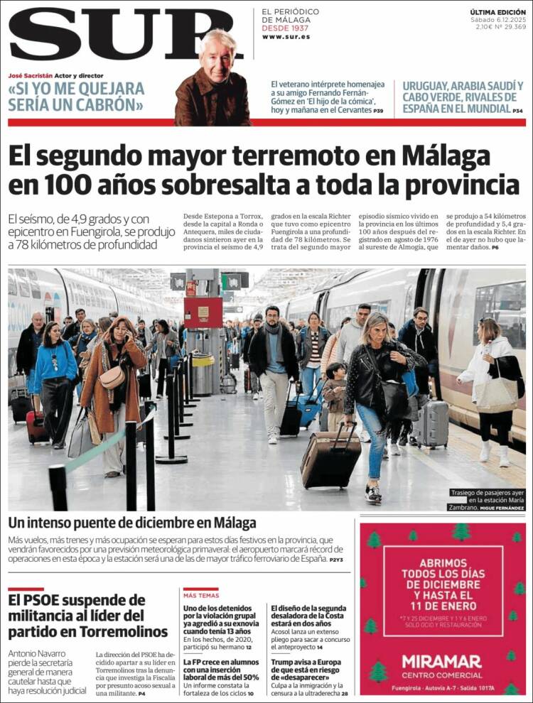 Portada de Diario el Sur (Espa&ntilde;a)