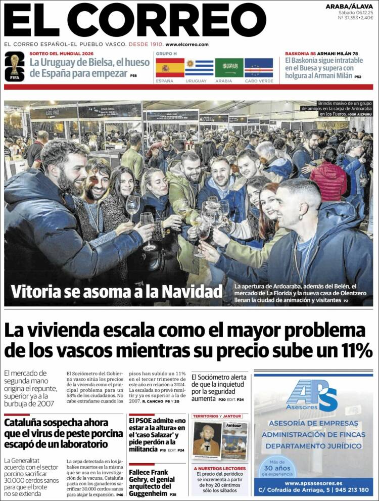 Portada de El Correo - Álava (Espa&ntilde;a)