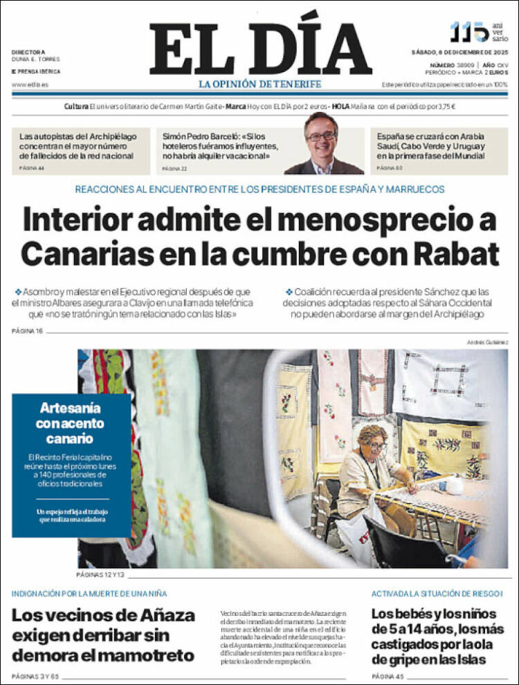 Portada de El Día (Espa&ntilde;a)