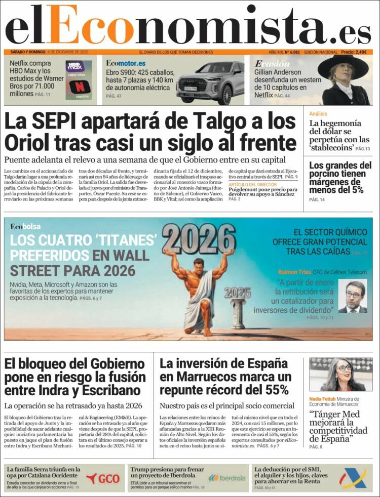Portada de El Economista (Espa&ntilde;a)