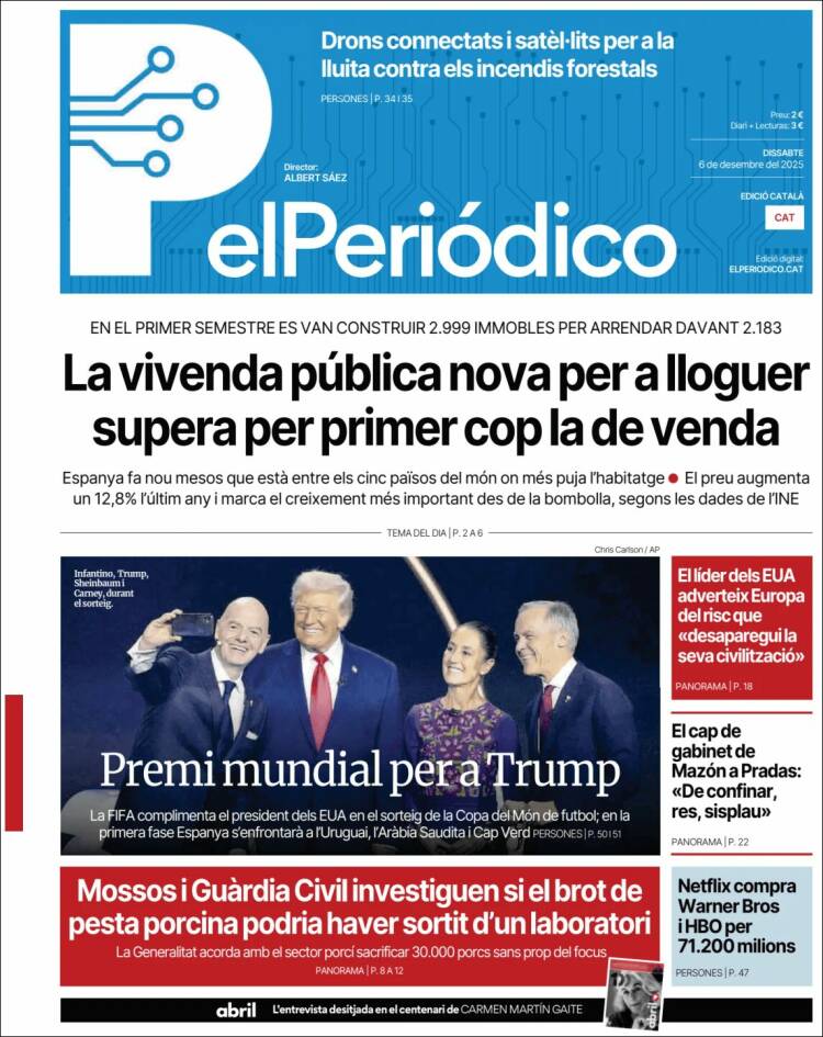 Portada de El Periódico de Catalunya (Espa&ntilde;a)