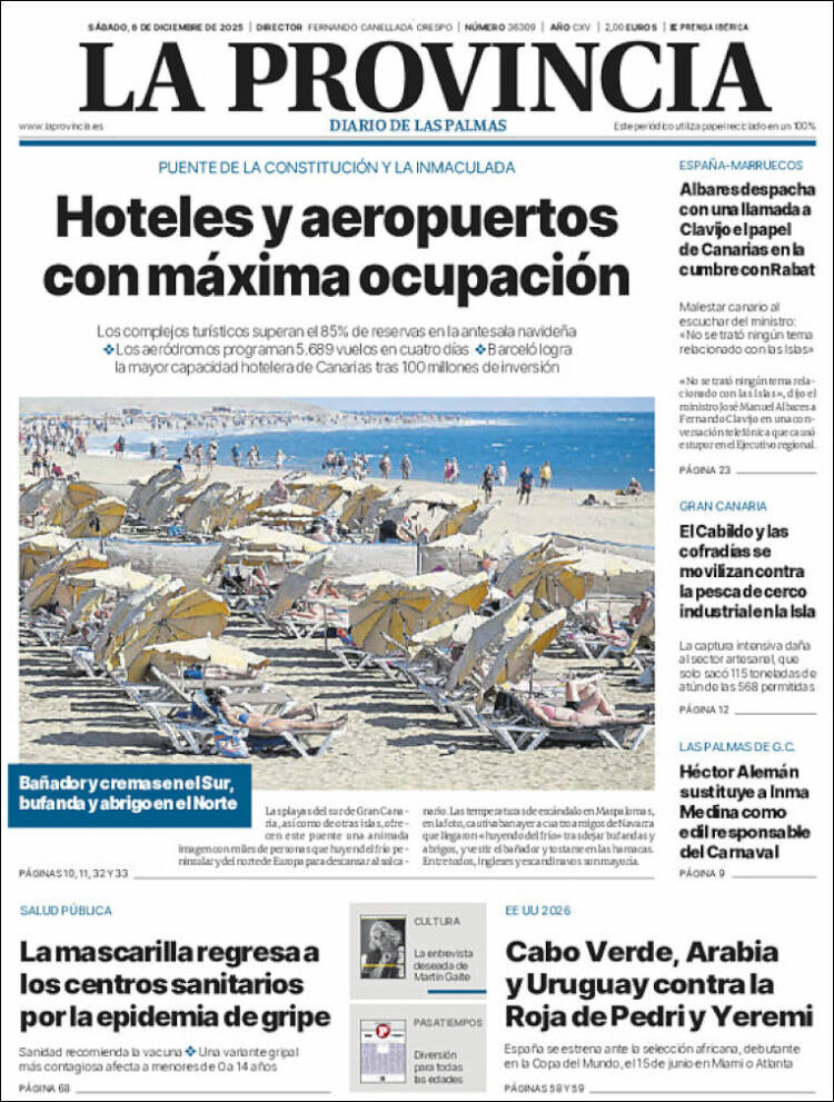 Portada de La Provincia (Espa&ntilde;a)
