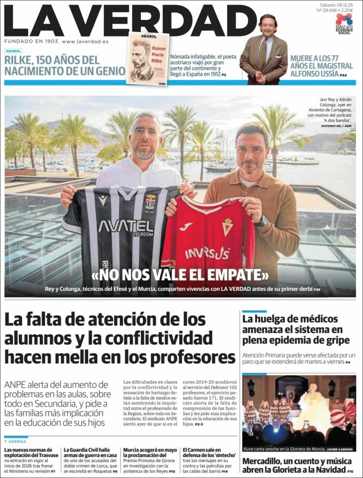 Portada de La Verdad de Murcia (Espa&ntilde;a)