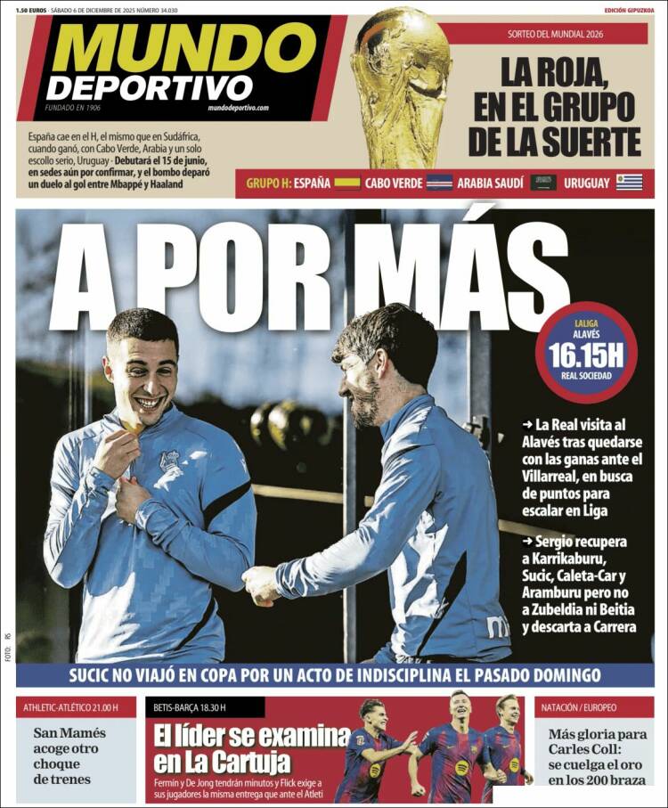 Portada de Mundo Deportivo Gipuzkoa (Espa&ntilde;a)