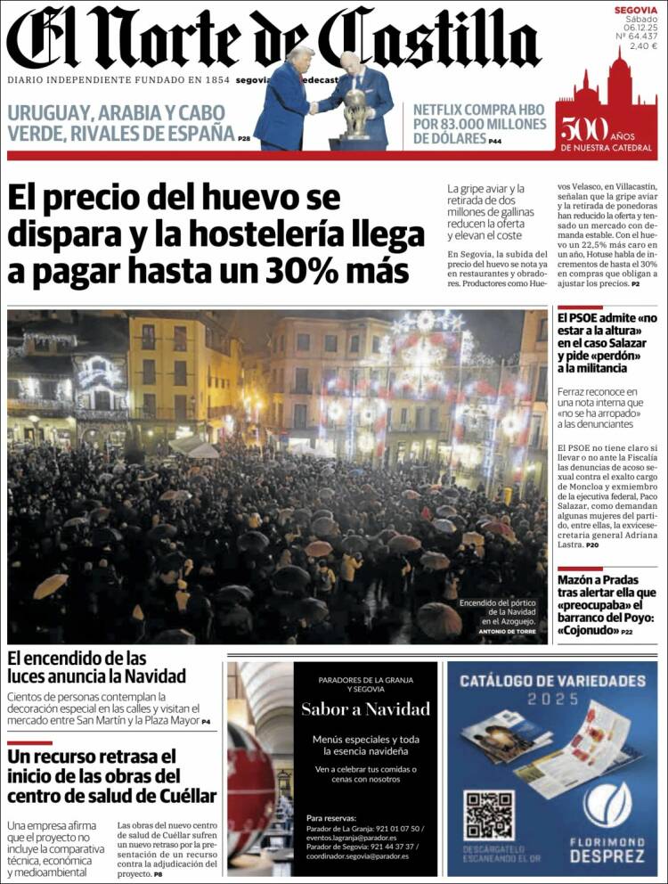 Portada de Norte de Castilla - Segovia (Espa&ntilde;a)