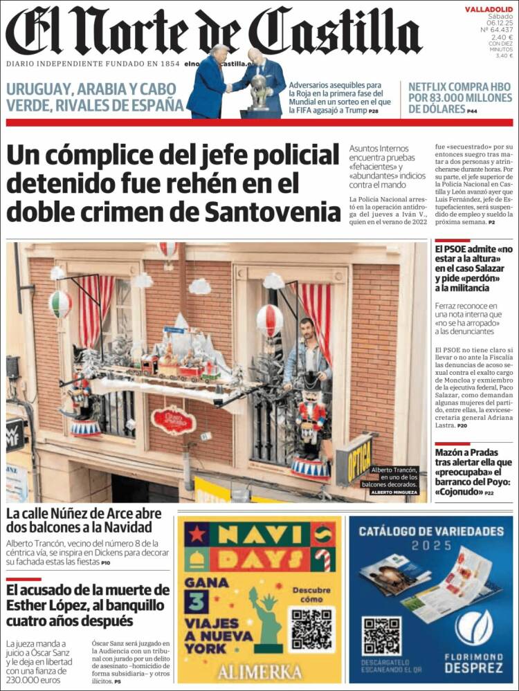 Portada de Norte de Castilla - Valladolid (Espa&ntilde;a)