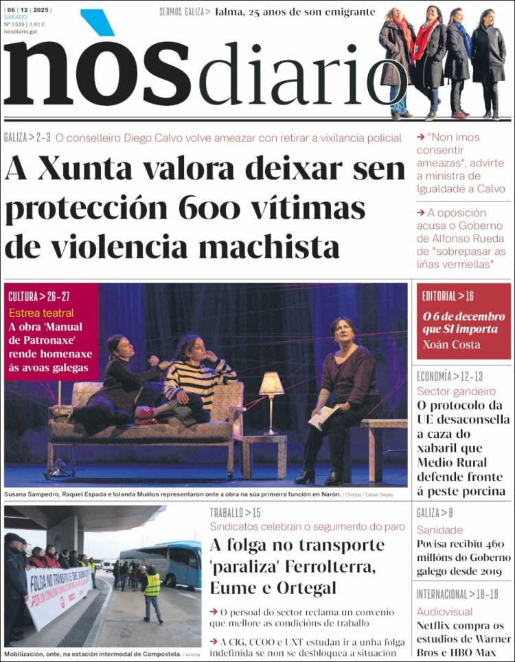 Portada de Nòs Diario (Espa&ntilde;a)