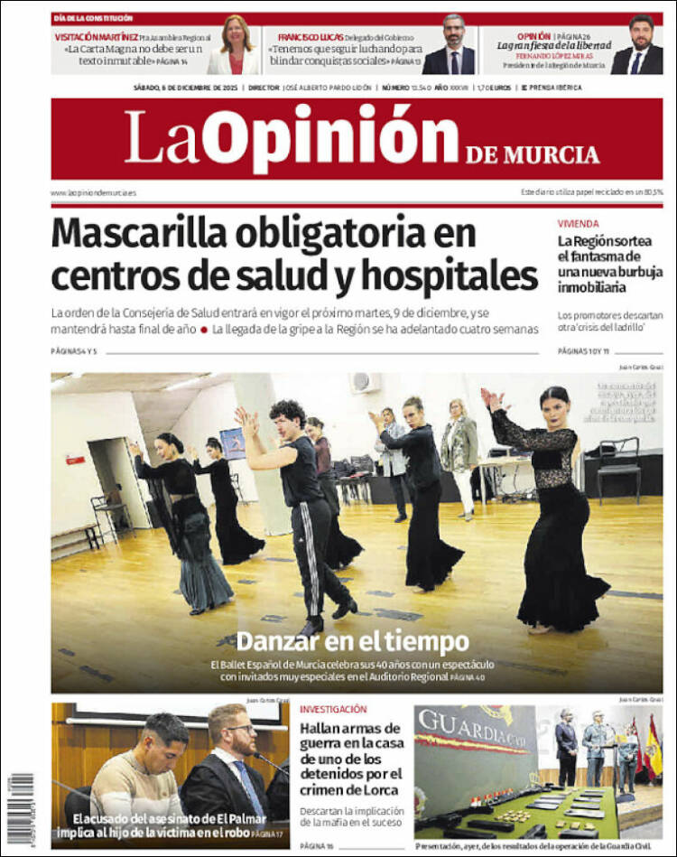 Portada de La Opinión de Murcia (Espa&ntilde;a)