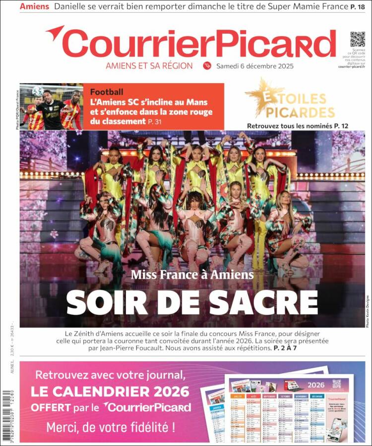 Portada de Courrier Picard (Francia)