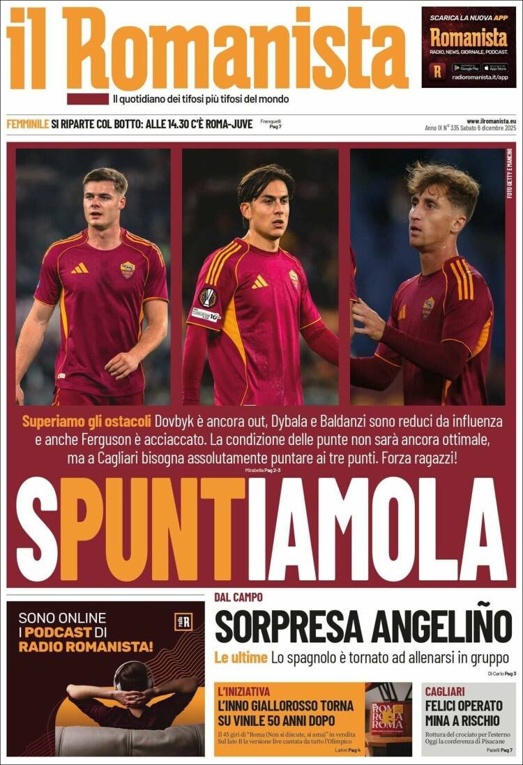 Portada de Romanista (Italia)