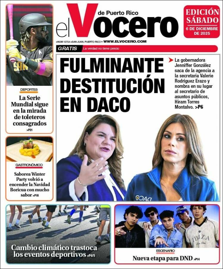 Portada de Vocero (Puerto Rico)