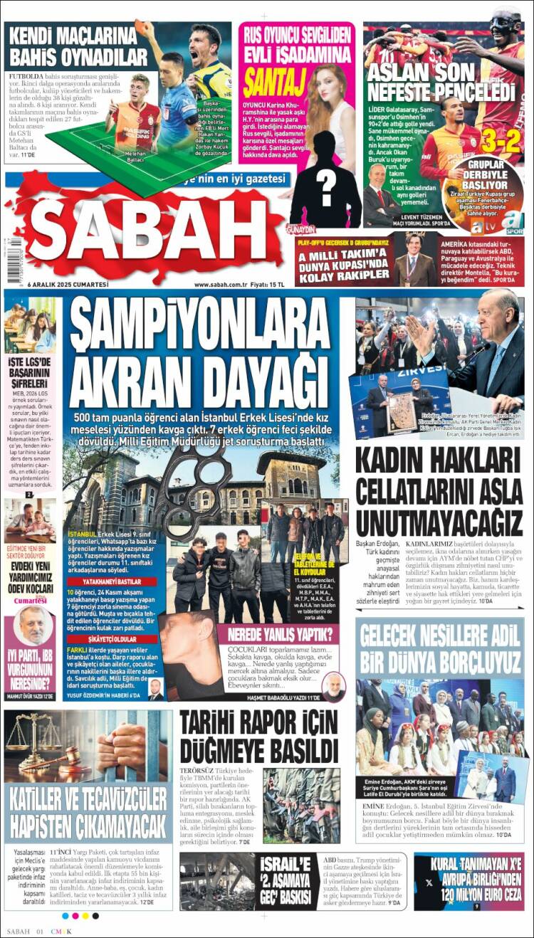 Portada de Sabah (Turqu&iacute;a)