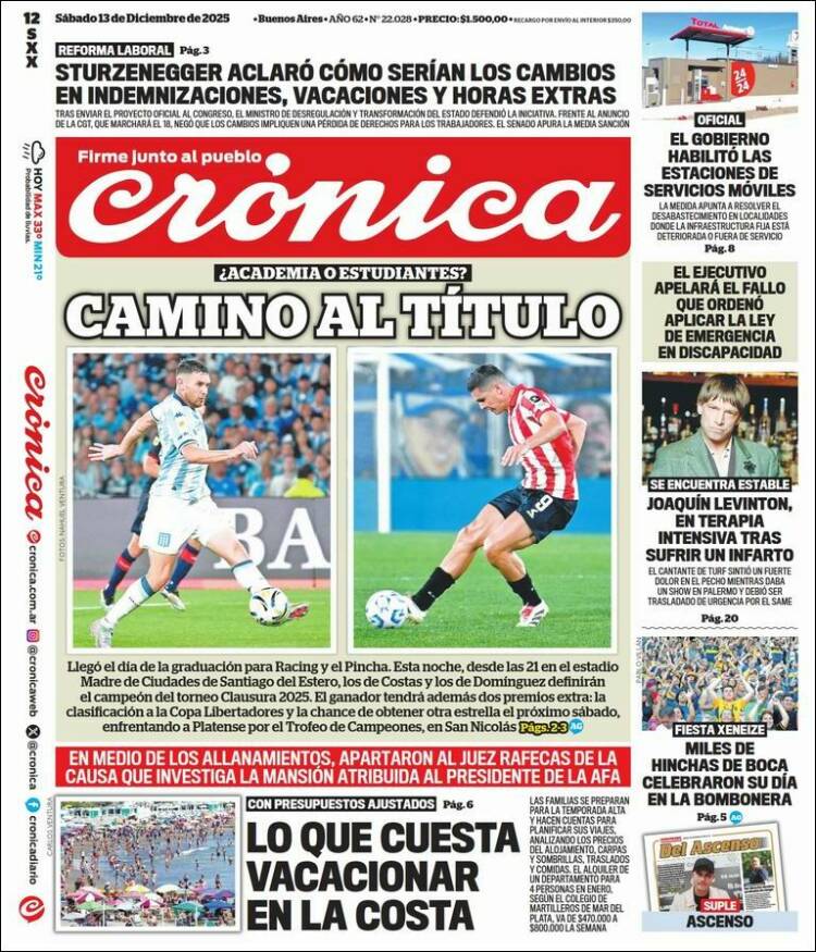 Portada de La Voz del Chaco (Argentina)