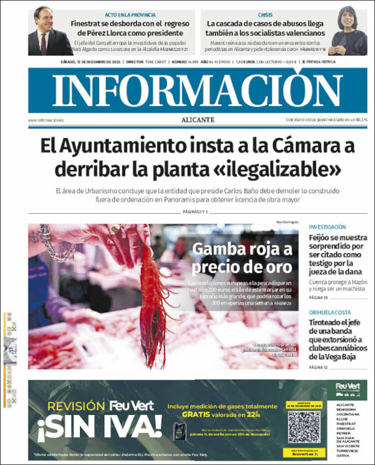 Portada de Diario Información (Espa&ntilde;a)