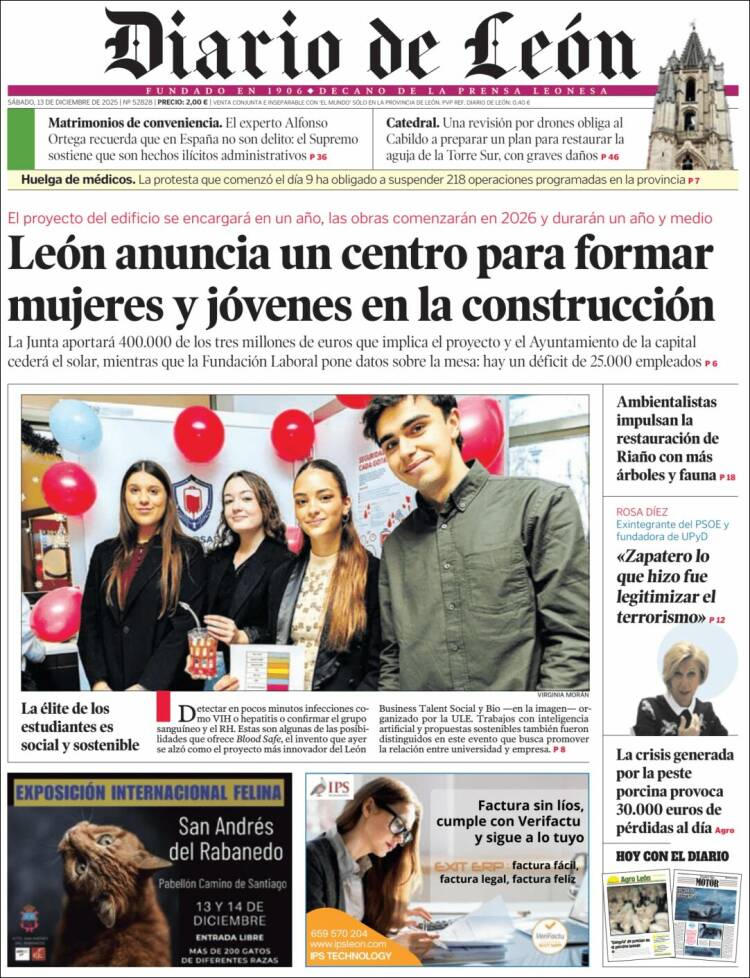 Portada de Diario de León (Espa&ntilde;a)