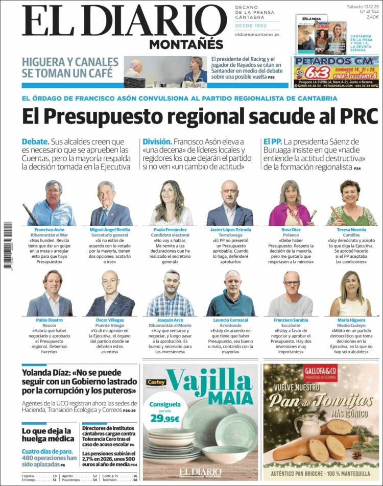 Portada de El Diario Montañés (Espa&ntilde;a)