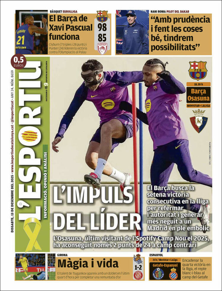 Portada de L'Esportiu (Espa&ntilde;a)