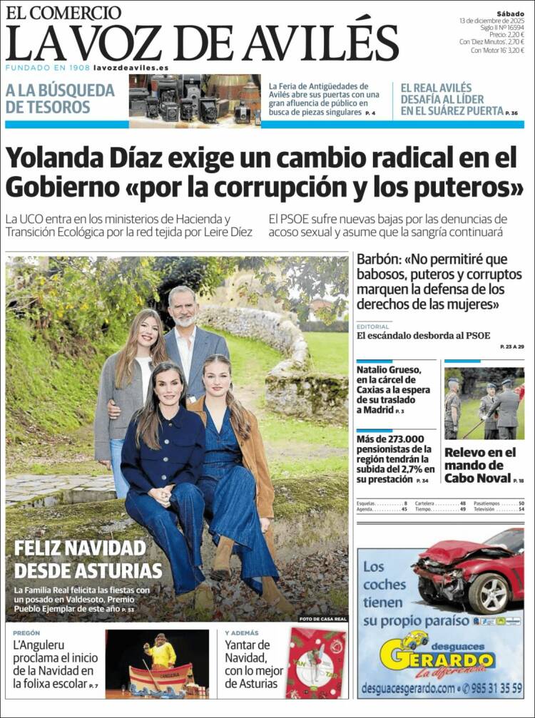 Portada de El Comercio - Avilés (Espa&ntilde;a)