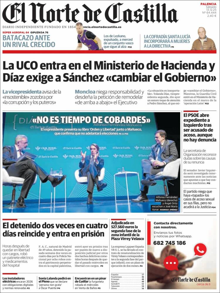 Portada de Norte de Castilla - Palencia (Espa&ntilde;a)